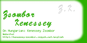 zsombor kenessey business card